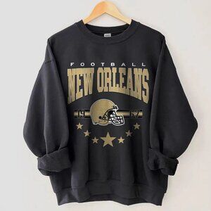 Vintage New Orleans Saints Football Crewneck Sweatshirt New Orleans Football Tee